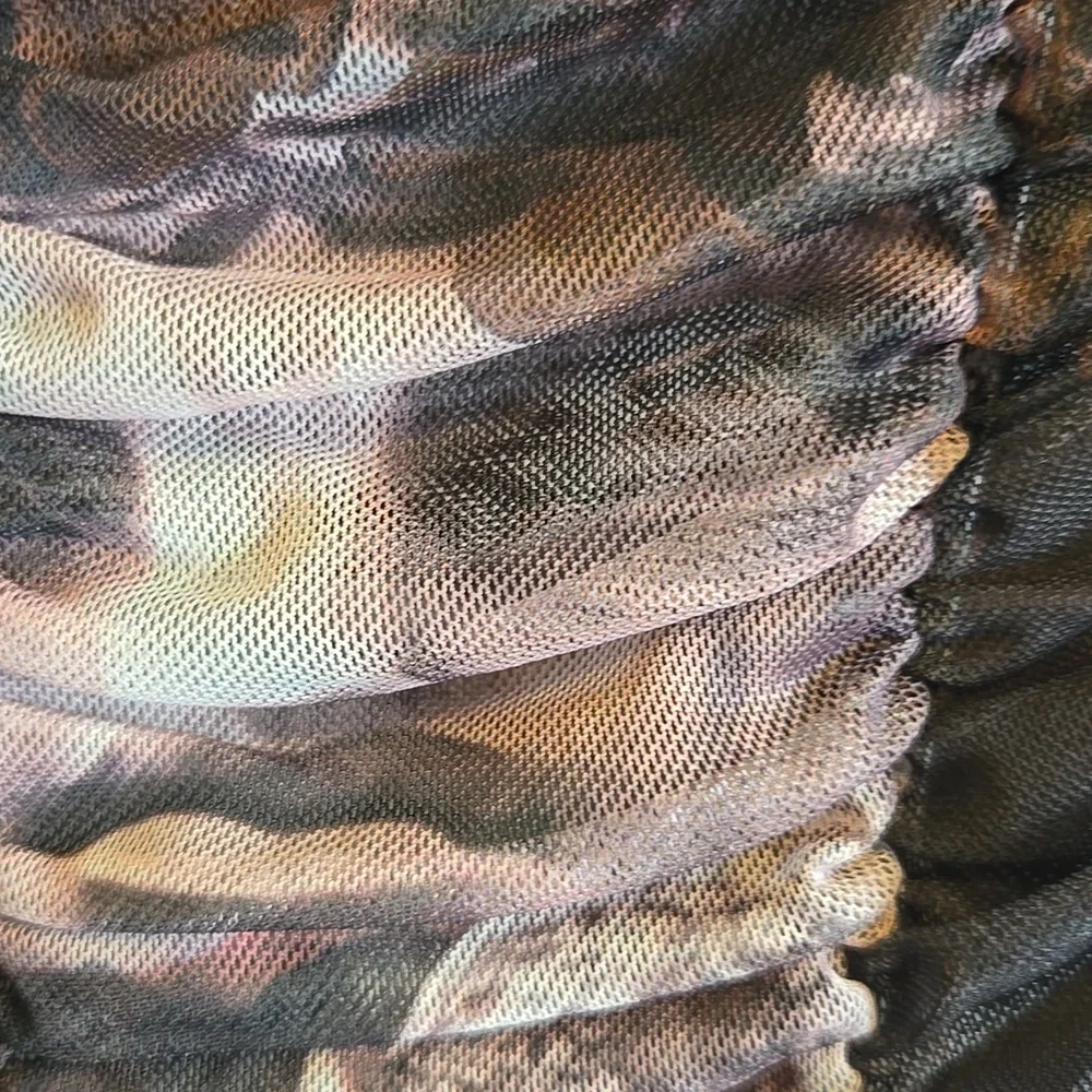 PrettyLittleThing-Draped lavender/gray print straight dress Sz 8 - Picture 3 of 16